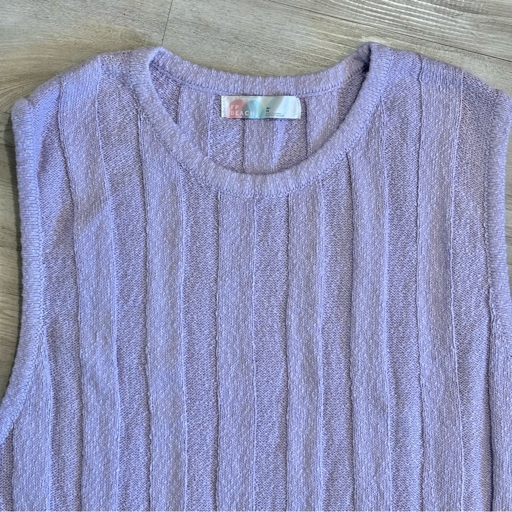 Free People Lavender Ribbed Midi Dress - Picture 2 of 11